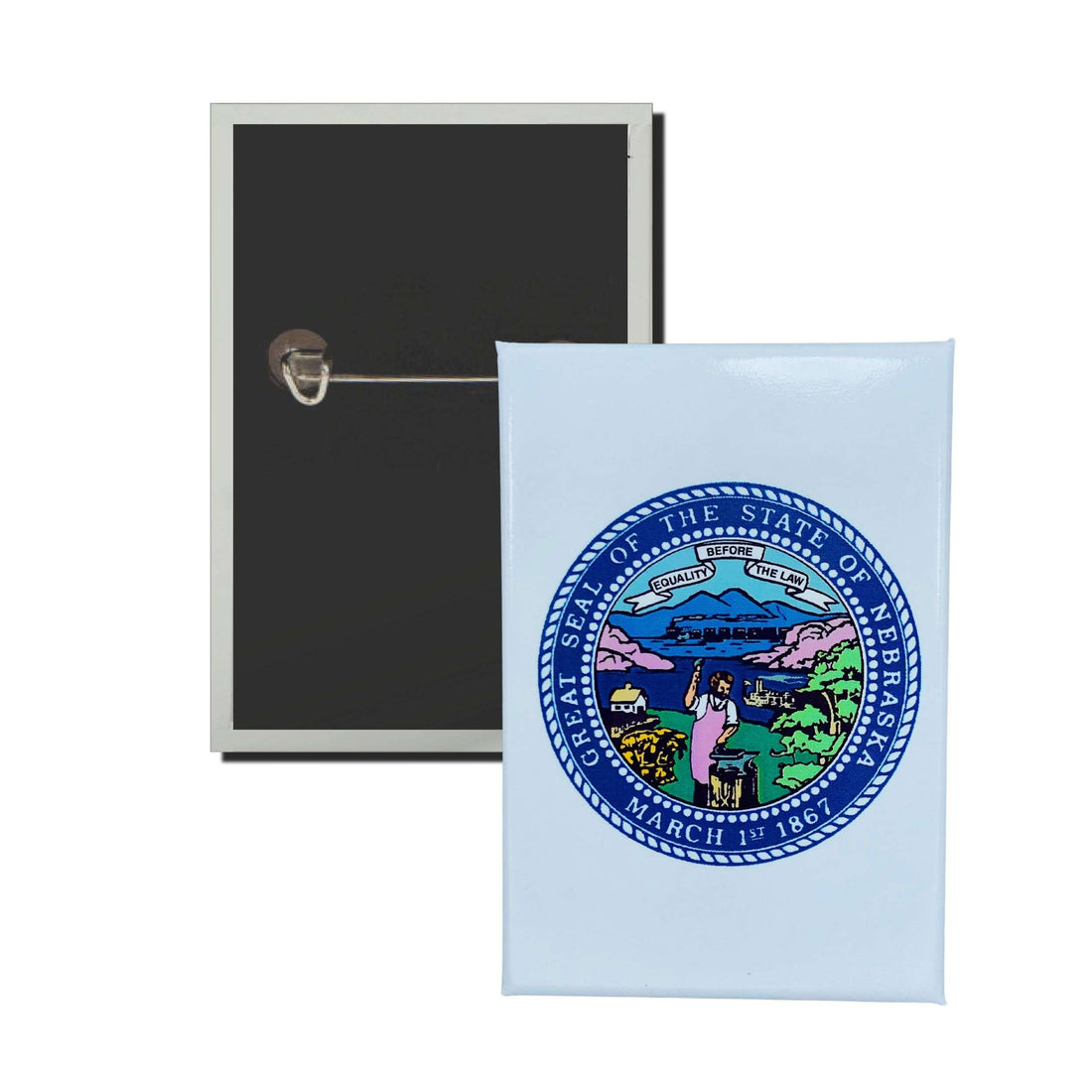 Placa Vertical - Escudo do Estado de Nebraska - EUA