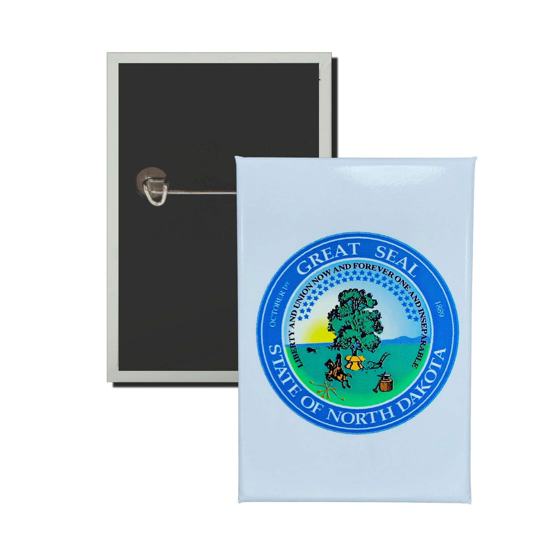 Vertikaler Aufnäher – Staatswappen von North Dakota – USA