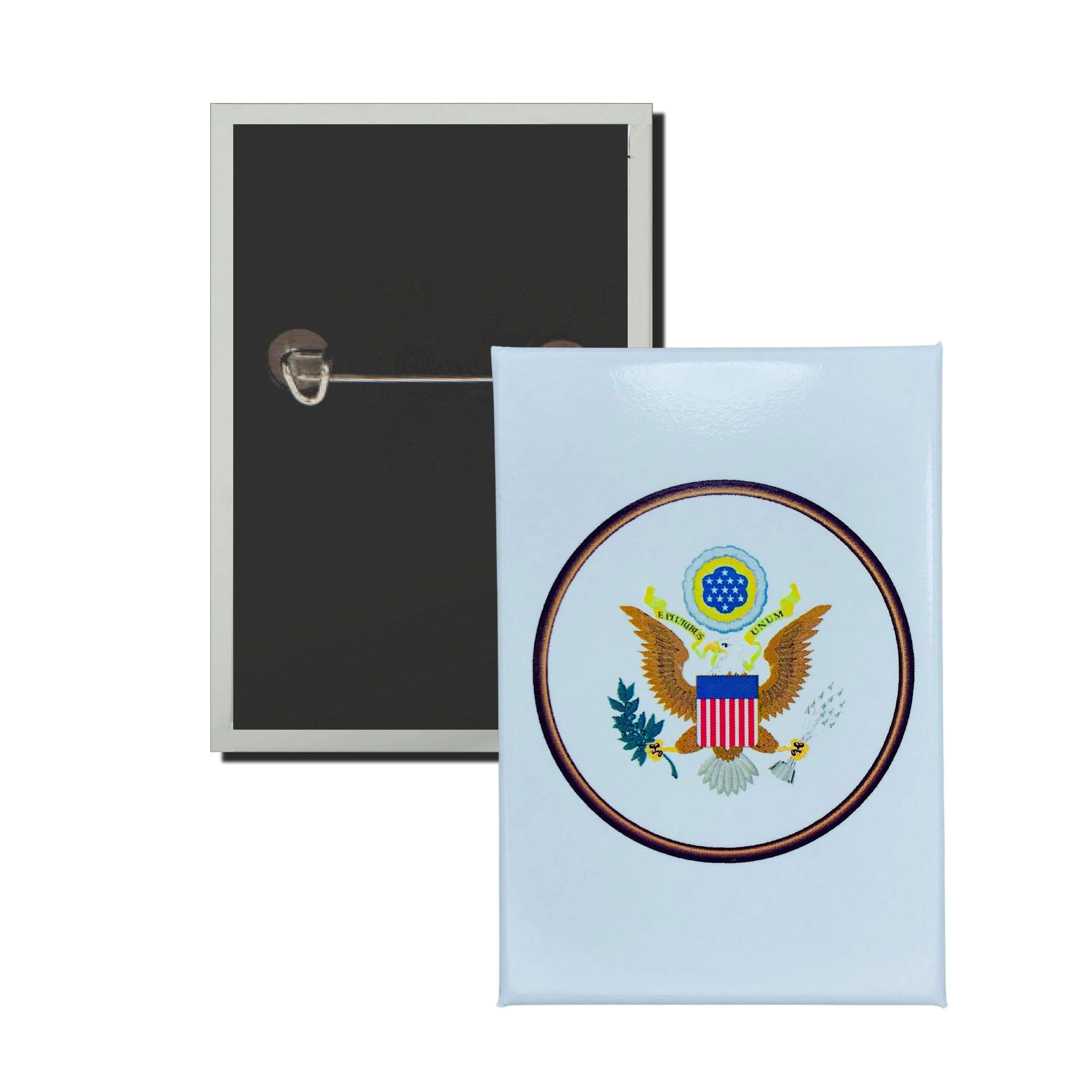 Chapa Rectangular Vertical Escudo United States Usa