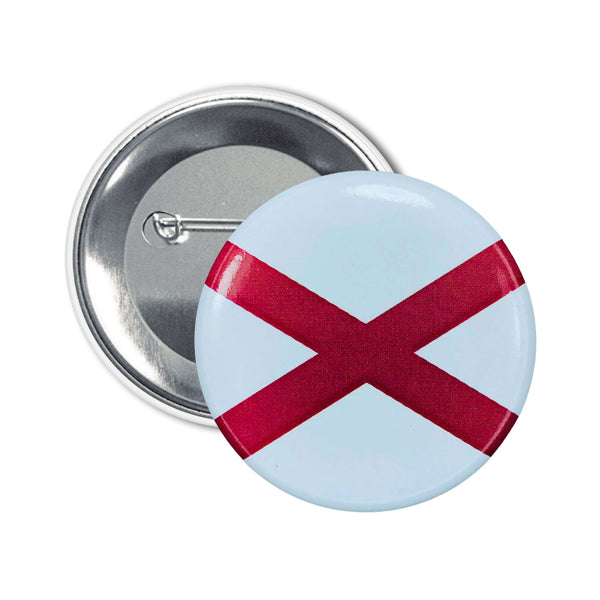 Badge Rond - Drapeau de l'État de l'Alabama - États-Unis