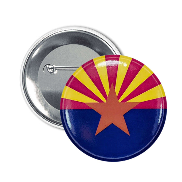 Badge Rond - Drapeau de l'État de l'Arizona - États-Unis
