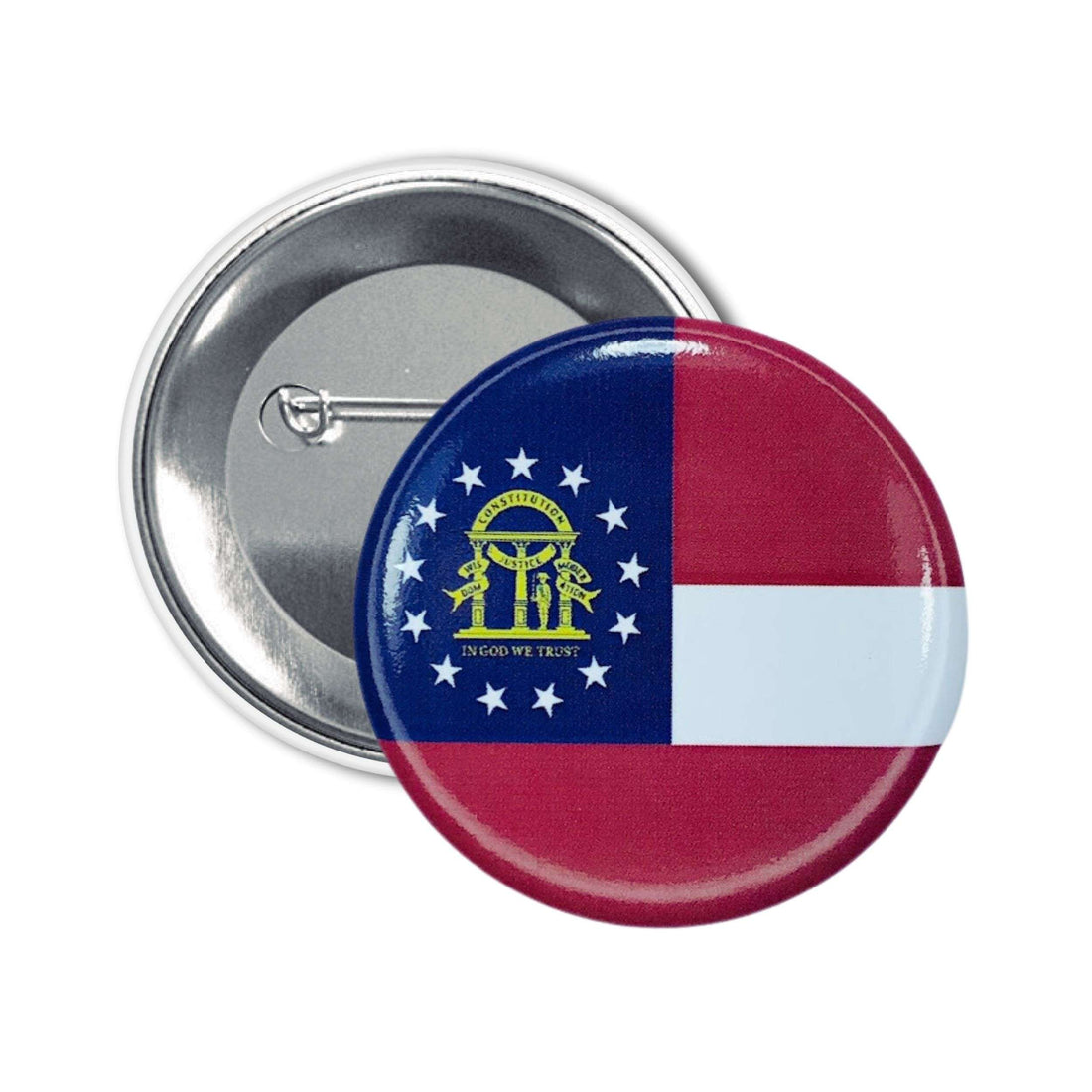 Runder Aufnäher – Flagge des US-Bundesstaates Georgia