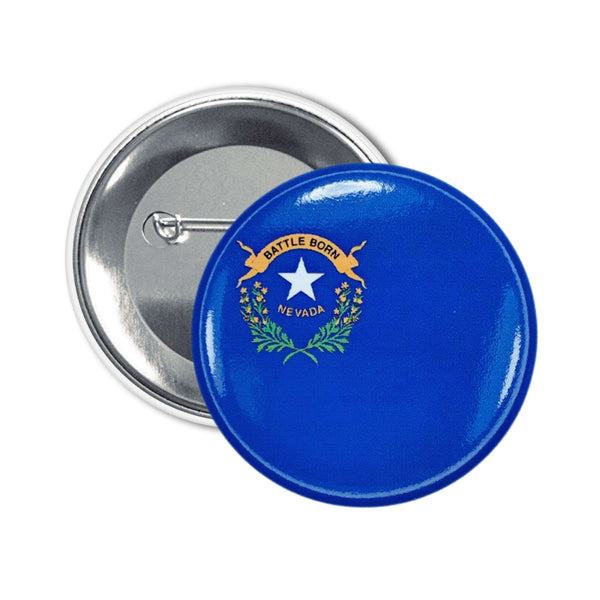Badge Rond - Drapeau de l'État du Nevada - USA
