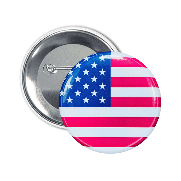 Badge Rond - Drapeau des Etats-Unis - USA