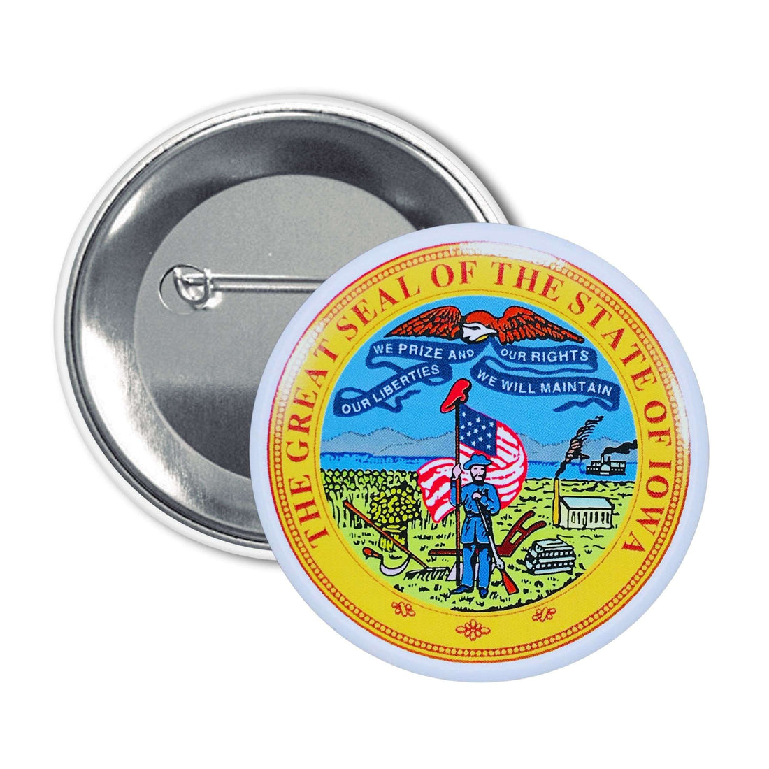 Runder Aufnäher – Staatssiegel von Iowa – USA