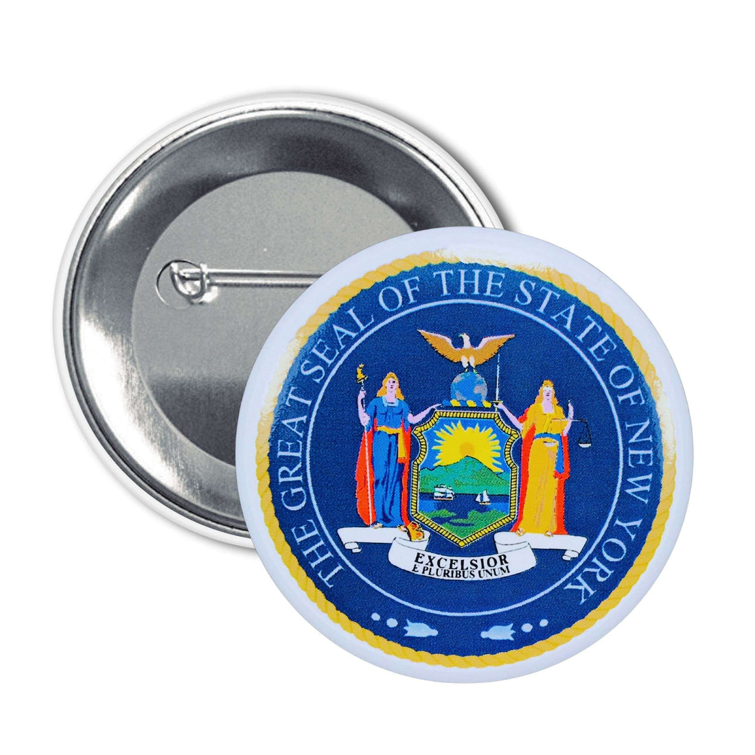 Runder Aufnäher – Wappen des US-Bundesstaates New York – USA