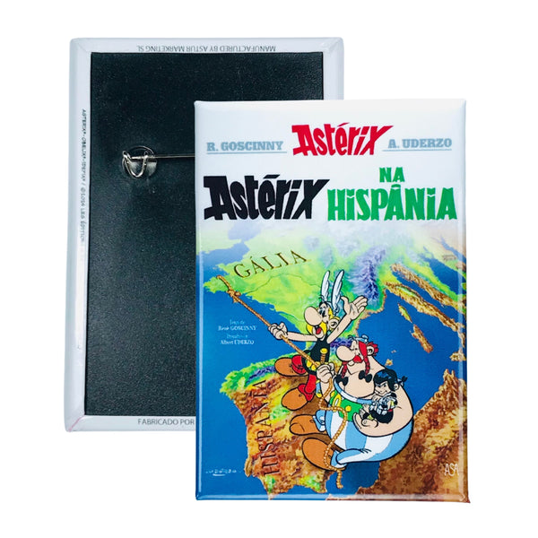Chapa © 14 - Astérix na Hispânia - Capa de Banda Desenhada - Português - A#294