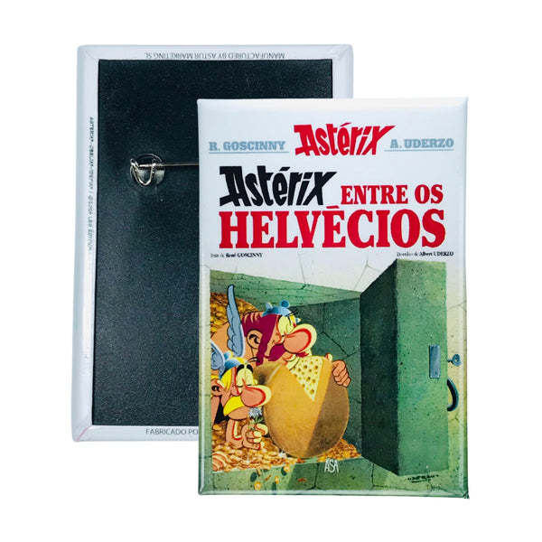 Chapa © 16 - Astérix Entre os Helvécios - Capa de Banda Desenhada - Português - A#296