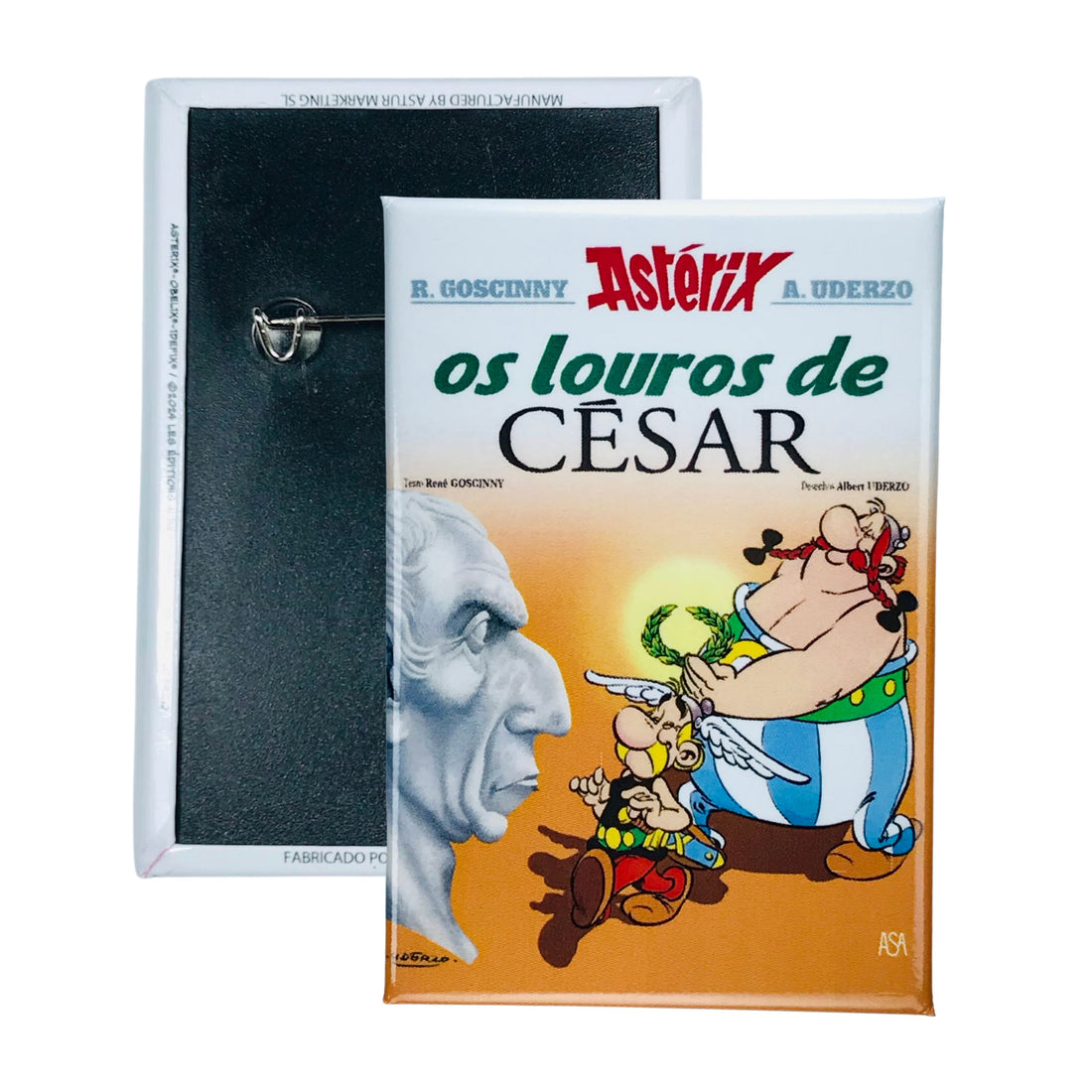 Chapa © 18 - Astérix - Os Louros de César - Capa de Banda Desenhada - Português - A#298