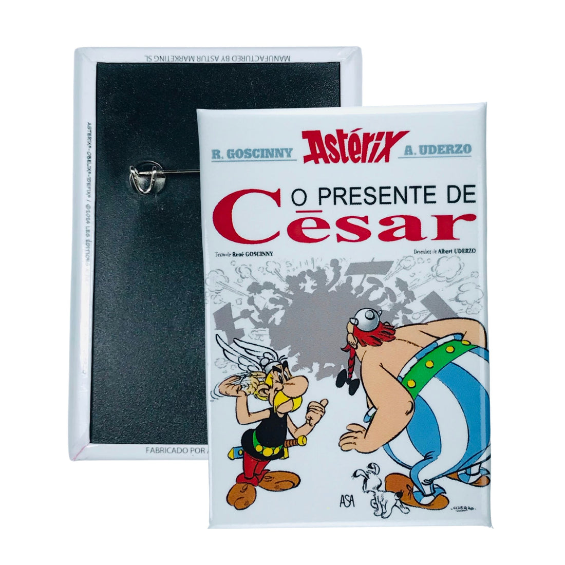Chapa © 21 - Astérix - O Presente de César - Capa de Banda Desenhada - Português - A#301