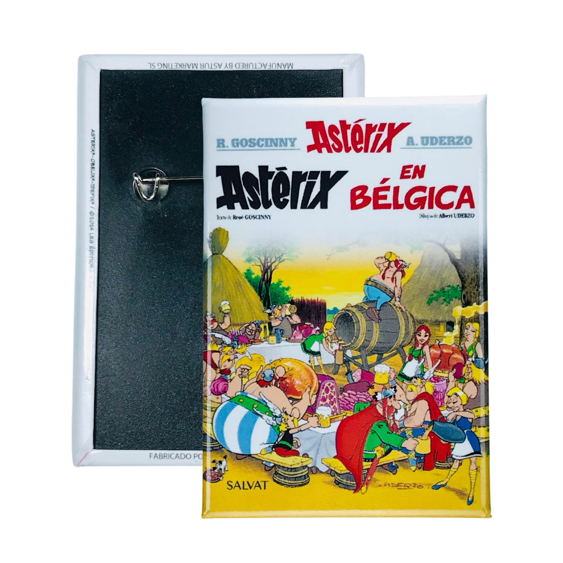 Chapa © 24 - Astérix em Bélgica - Capa de Banda Desenhada - Espanhol - A#224