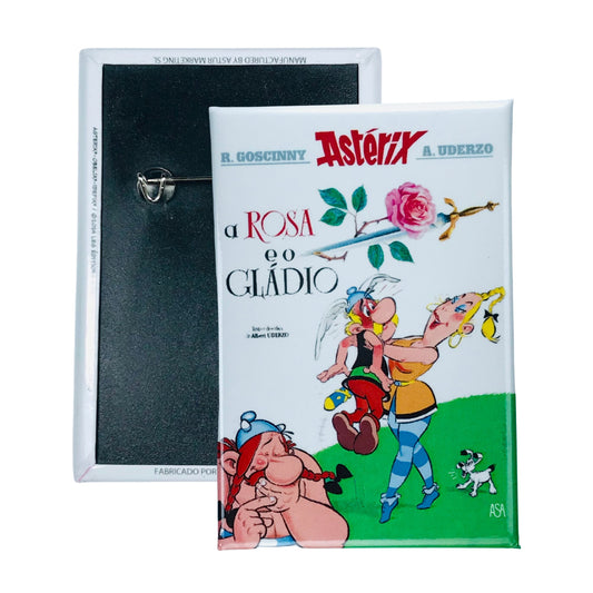 Chapa © 29 Asterix A Rosa E O Gladio Portada Comic Portugues A309