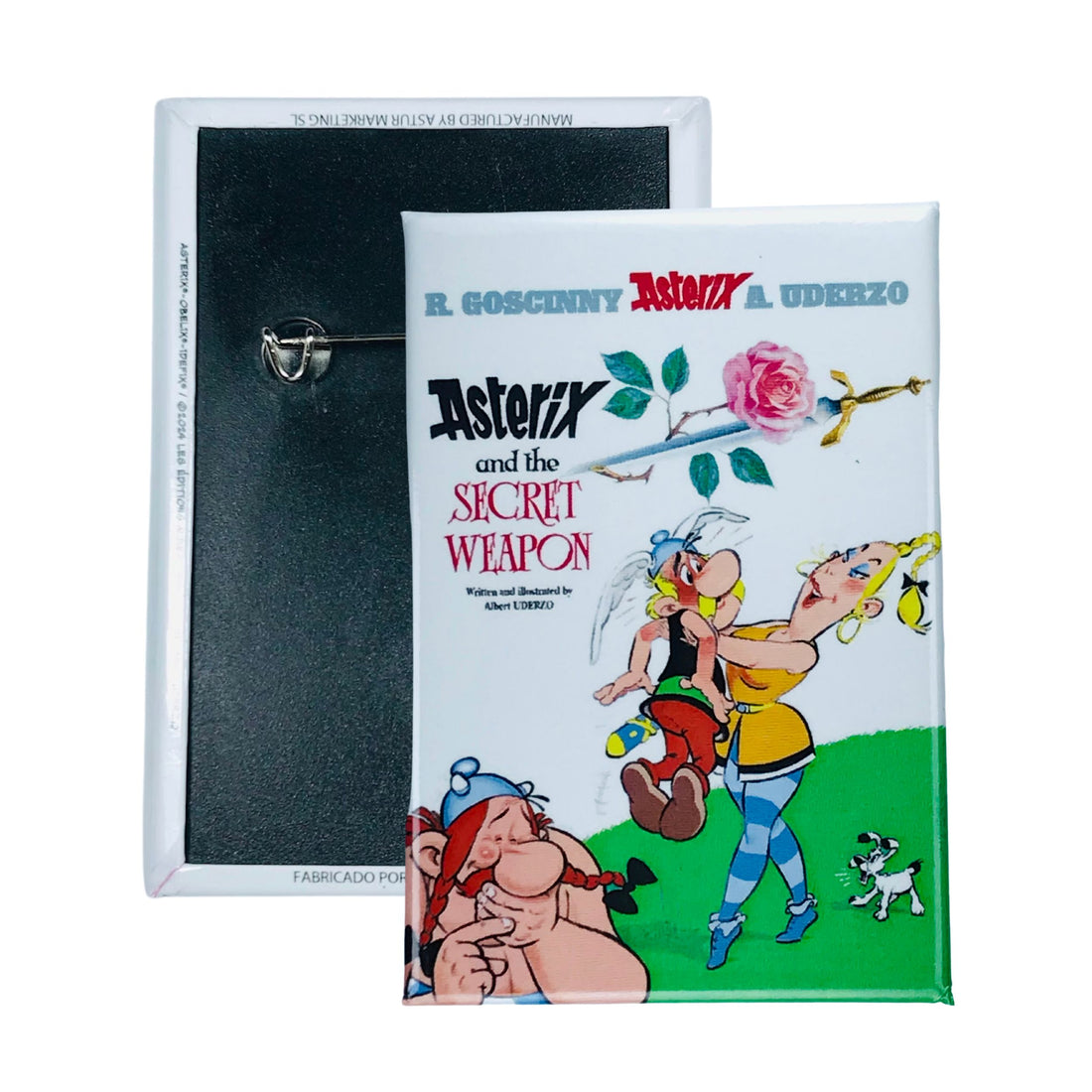 Chapa © 29 - Asterix e a Arma Secreta - Capa de Banda Desenhada - Inglês - A#269