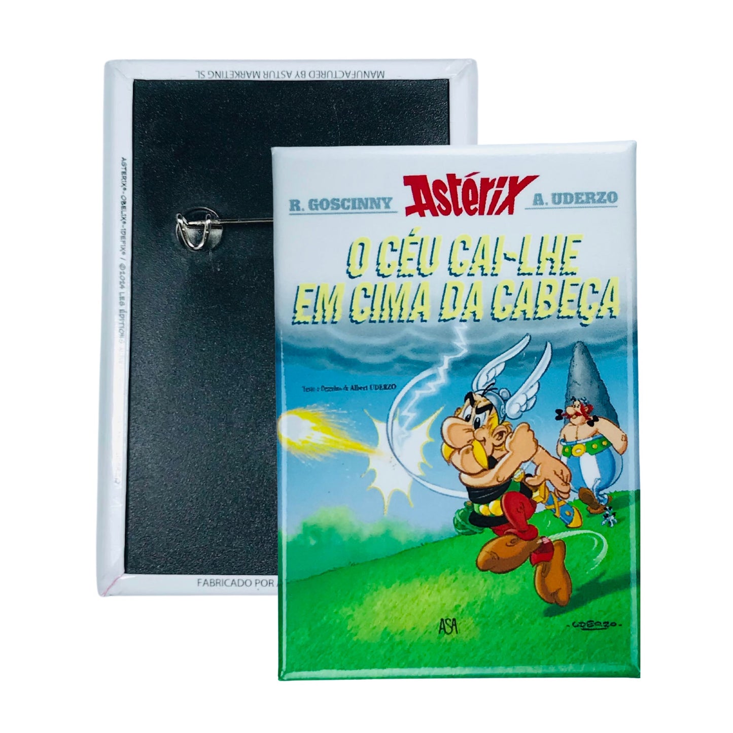 Chapa © 33 Asterix O Ceu Cai Lhe Em Cima Da Cabeca Portada Comic Portugues A313