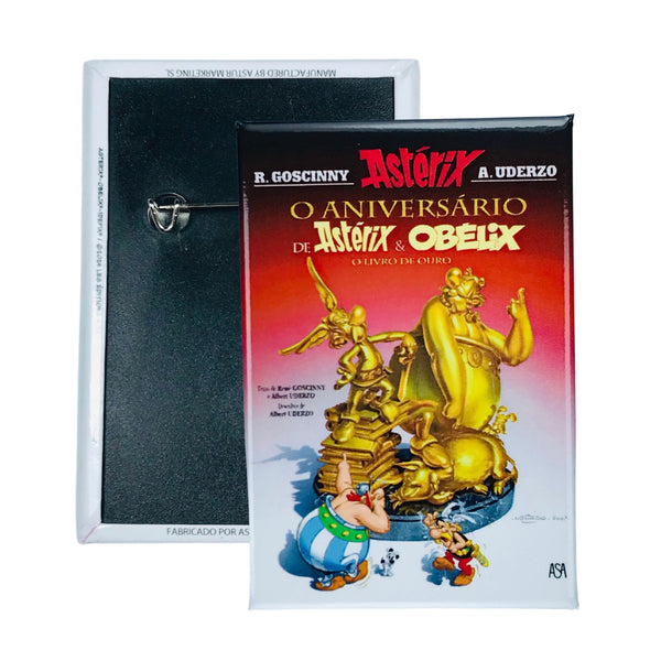 Chapa © 34 - O Aniversário de Astérix e Obélix - Capa de Banda Desenhada - Português - A#314