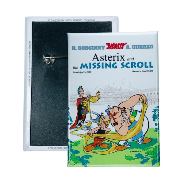Badge © 36 - Asterix and the Missing Scroll - Comic Cover - English - A#276