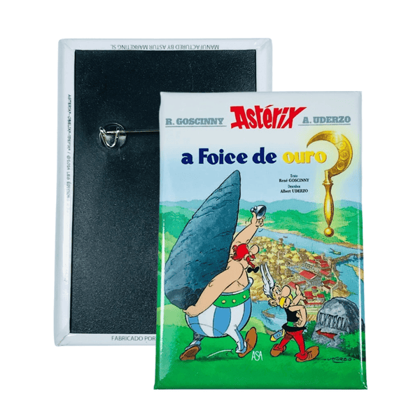 Badge © 2 - Astérix - A Foice de Ouro - Couverture BD - Portugais - A#282