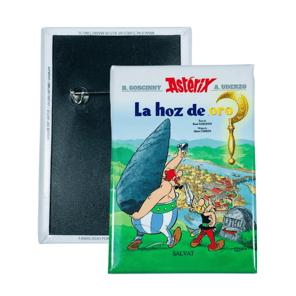 Chapa © 2 - Astérix - La Hoz de Oro - Portada Comic – Español - A#202