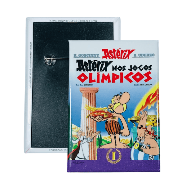 Badge © 12 - Astérix Nos Jeux Olympiques - Couverture BD - Portugais - A#292