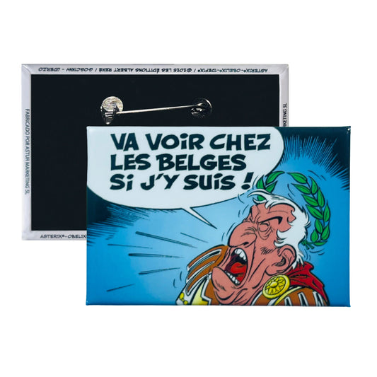 CHAPA © Astérix - César enfadado en Bélgica - Azul - B#99
