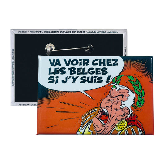 CHAPA © Astérix - César enfadado en Bélgica - Naranja - B#100
