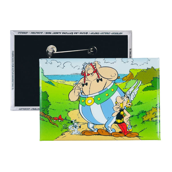 CHAPA © Astérix, Obélix e Idéfix pensativos - B#64