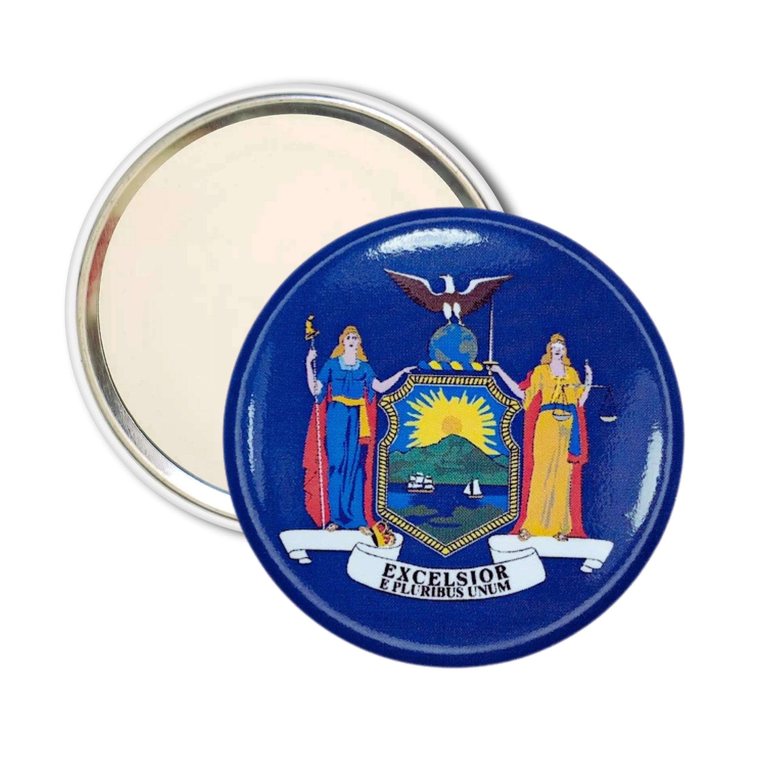 Espejo Bolsillo Bandera Estado New York Usa