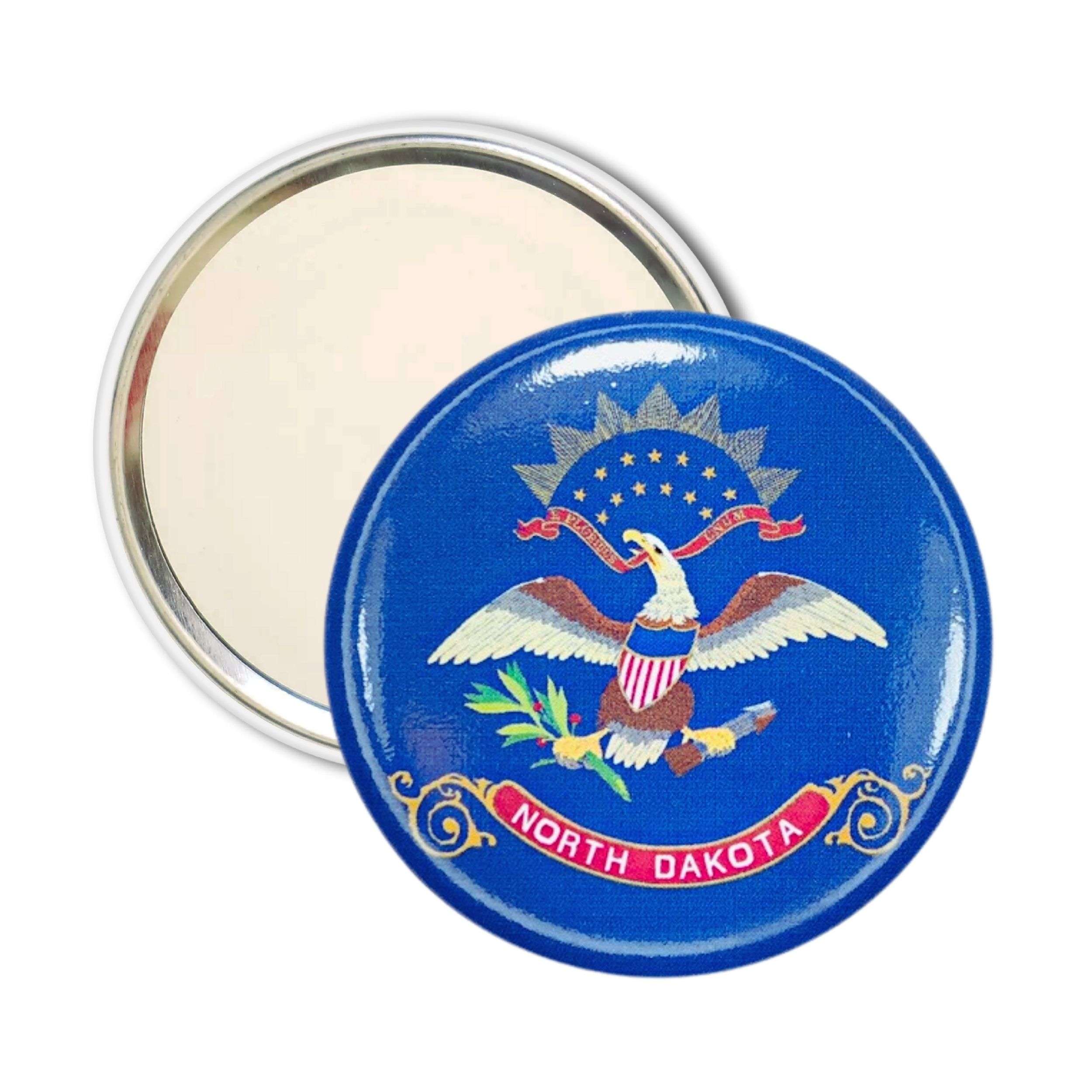 Espejo Bolsillo Bandera Estado North Dakota Usa
