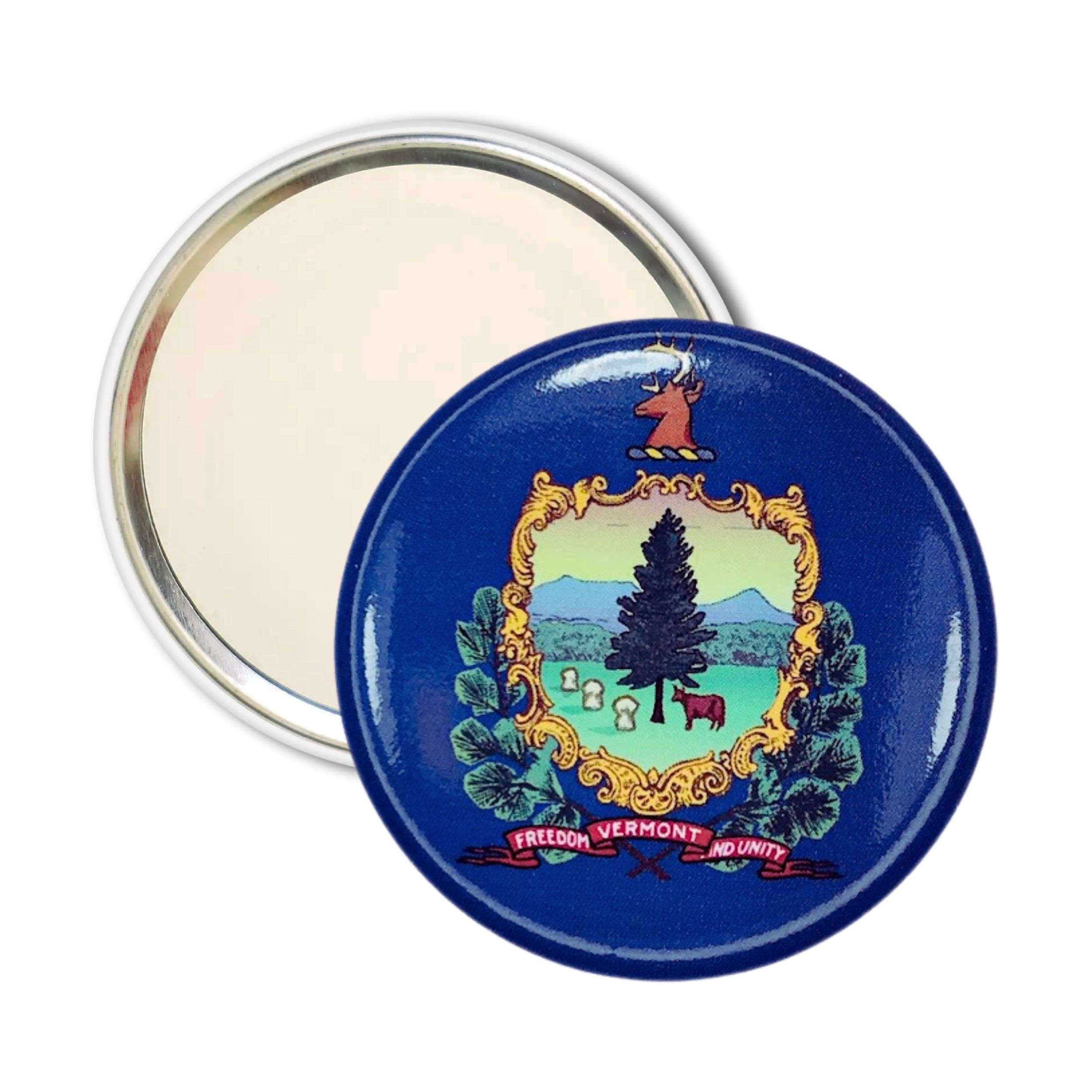 Espejo Bolsillo Bandera Estado Vermont Usa