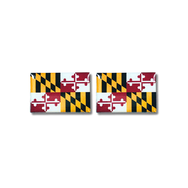 Boutons de manchette - Drapeau de l'État du Maryland - USA