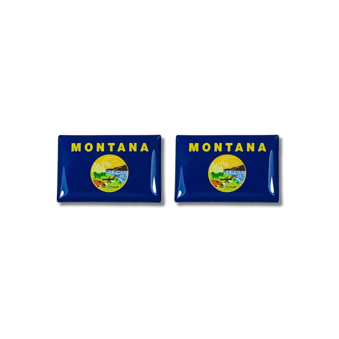 Botões de punho - Bandeira do Estado de Montana - EUA