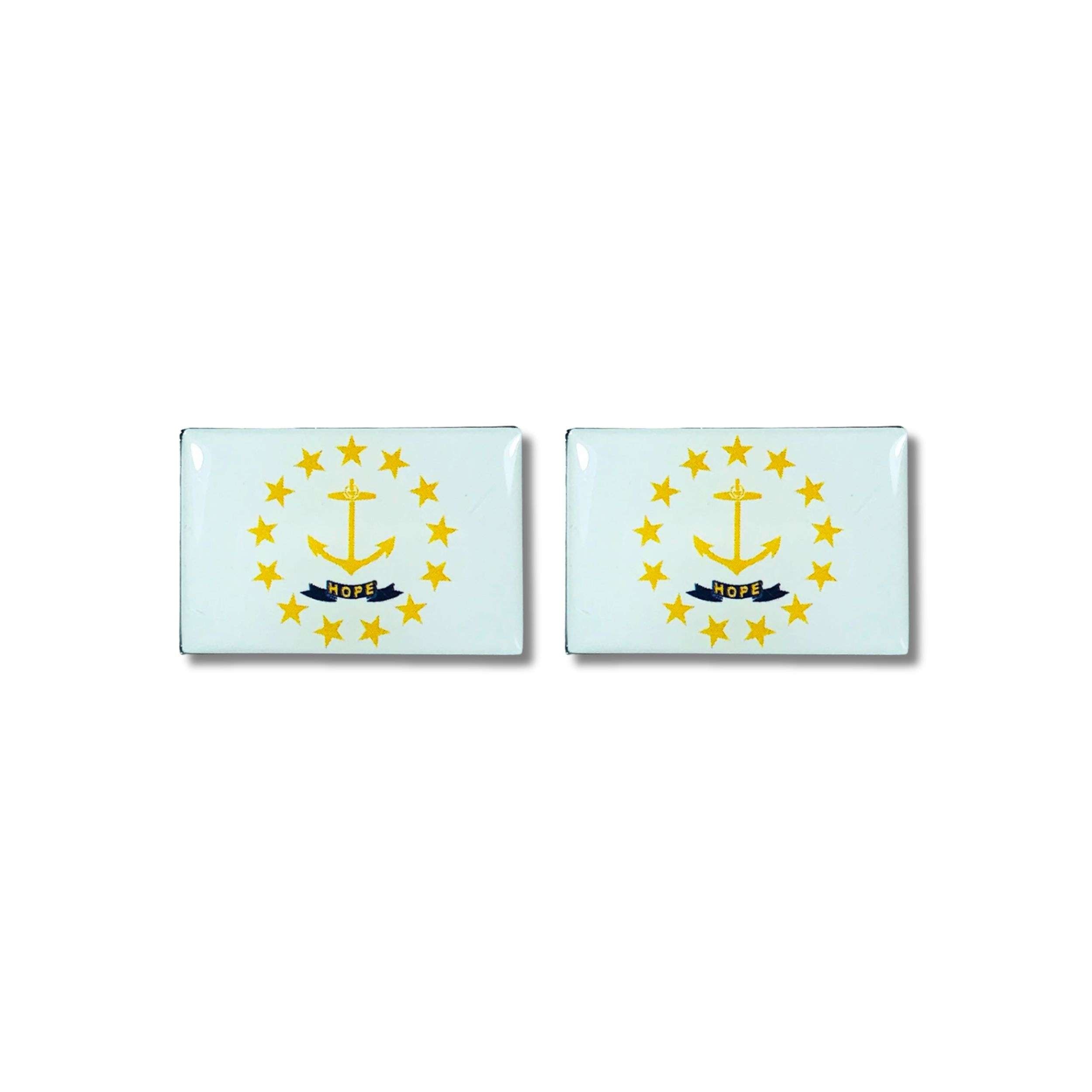 Cufflinks - Rhode Island State Flag - USA