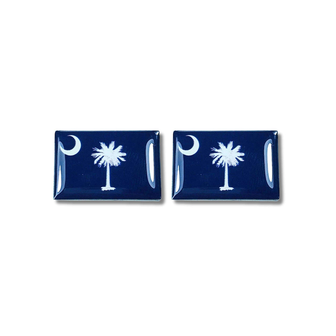 Botões de punho - Bandeira do estado da Carolina do Sul - EUA