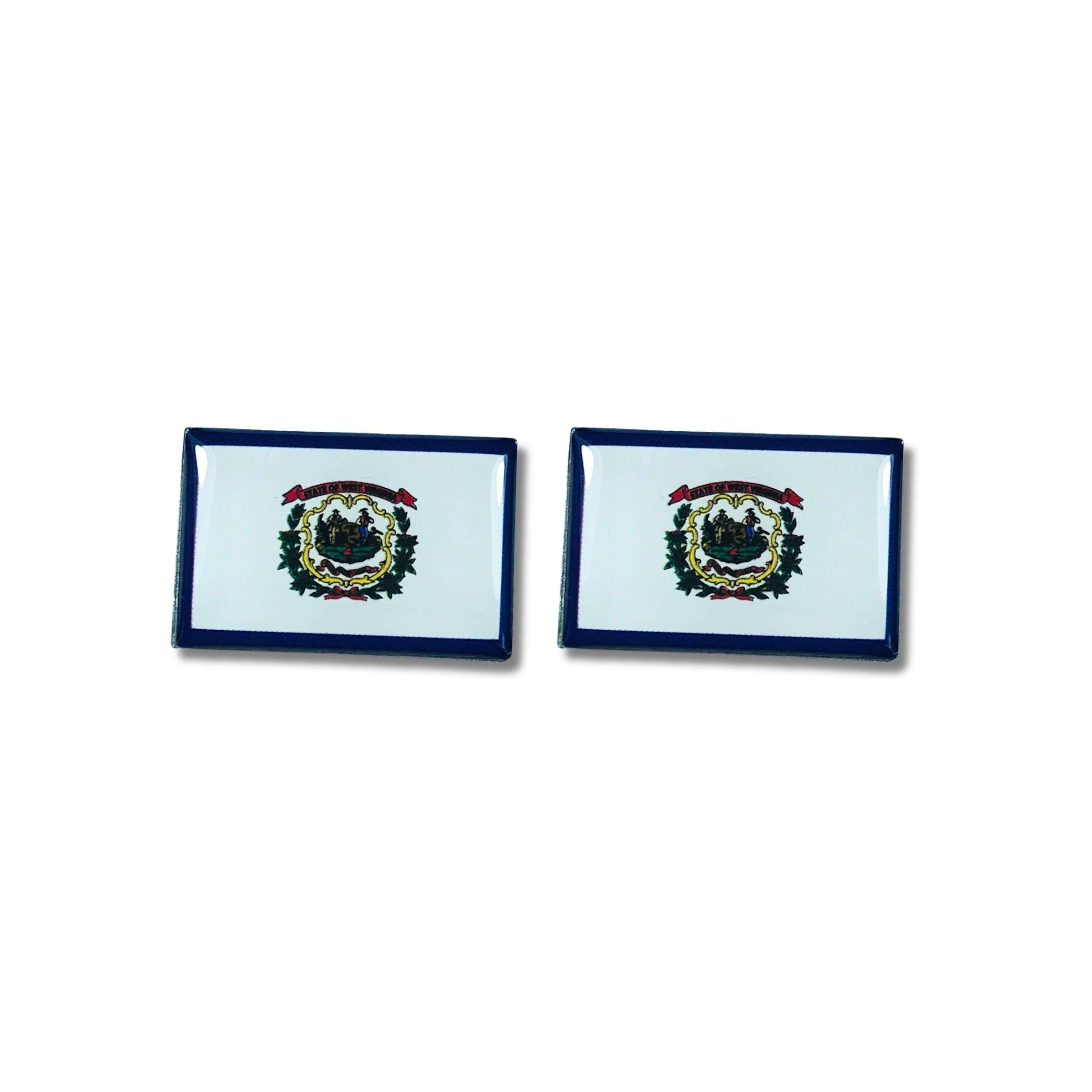 Cufflinks - West Virginia State Flag - USA