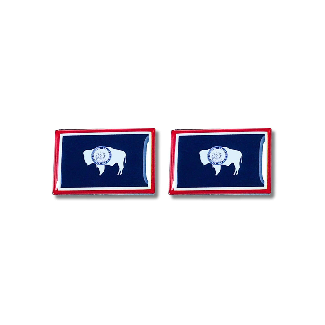 Manschettenknöpfe - Flagge des US-Bundesstaates Wyoming
