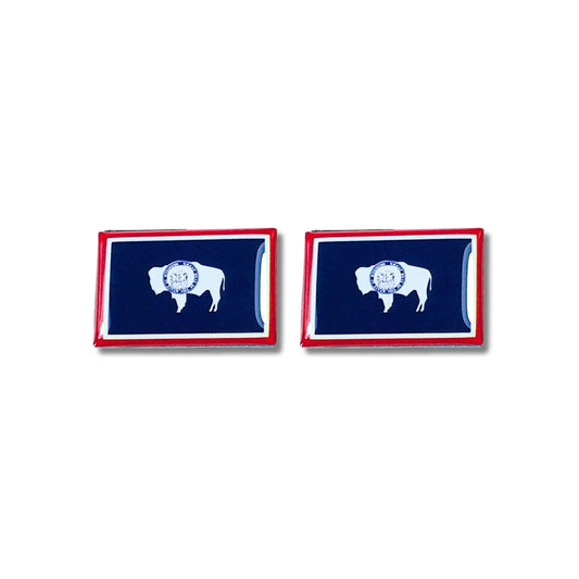 Boutons de manchette - Drapeau de l'État du Wyoming - USA