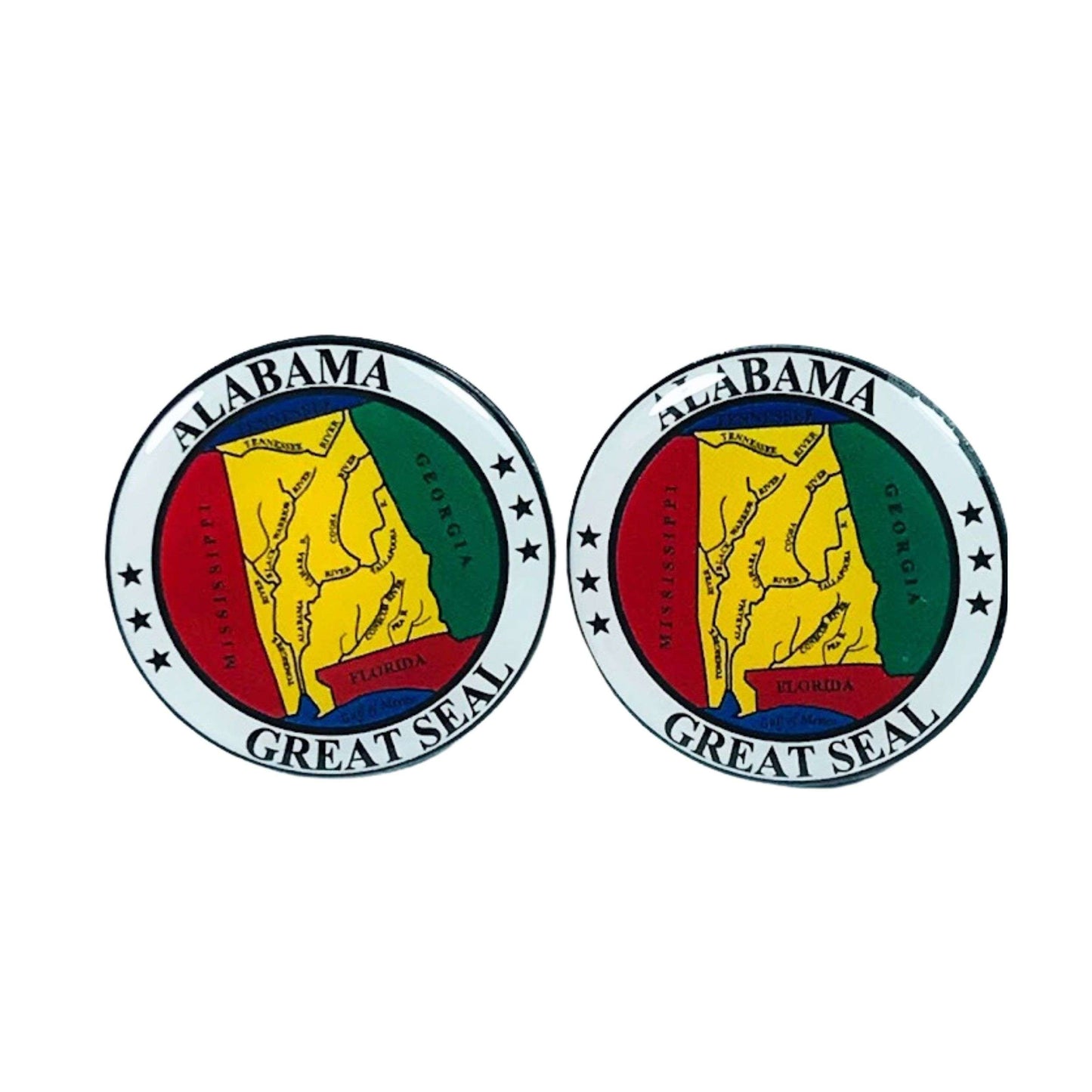 Cufflinks - Alabama State Coat of Arms - USA