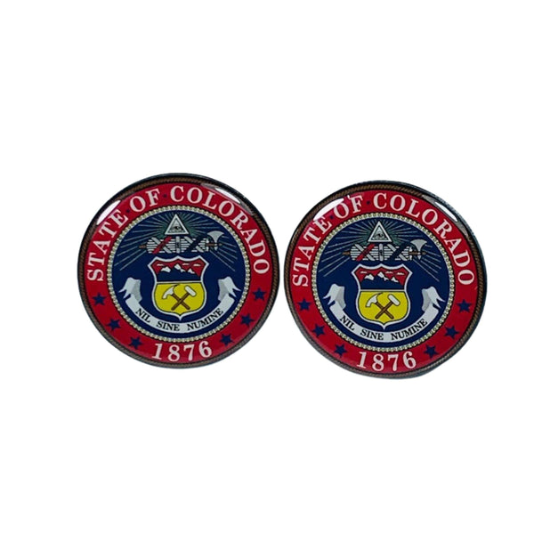 Boutons de manchette - Bouclier de l'État du Colorado - États-Unis