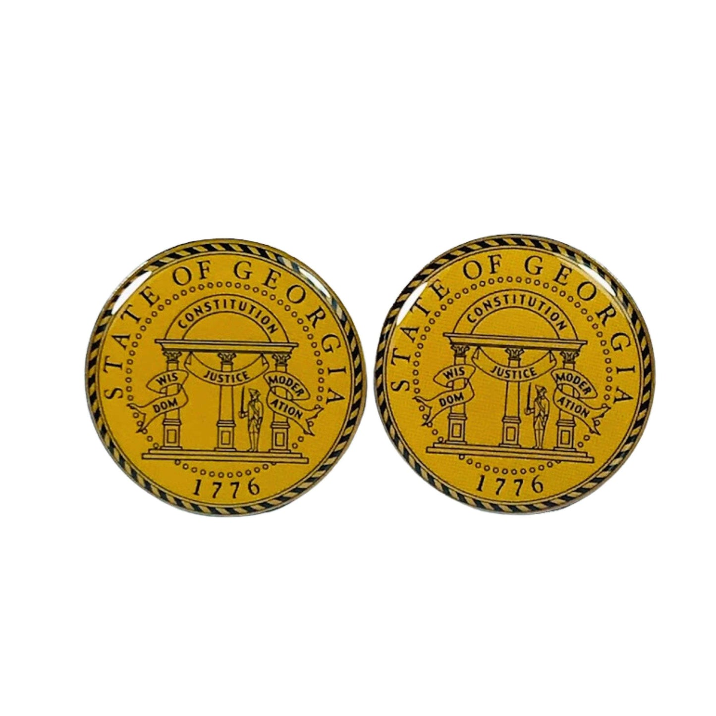 Cufflinks - Georgia State Coat of Arms - USA