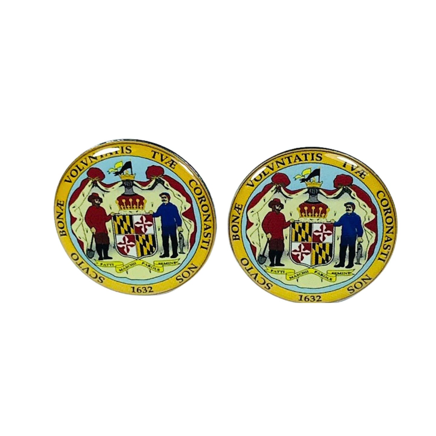 Cufflinks - Maryland State Shield - USA