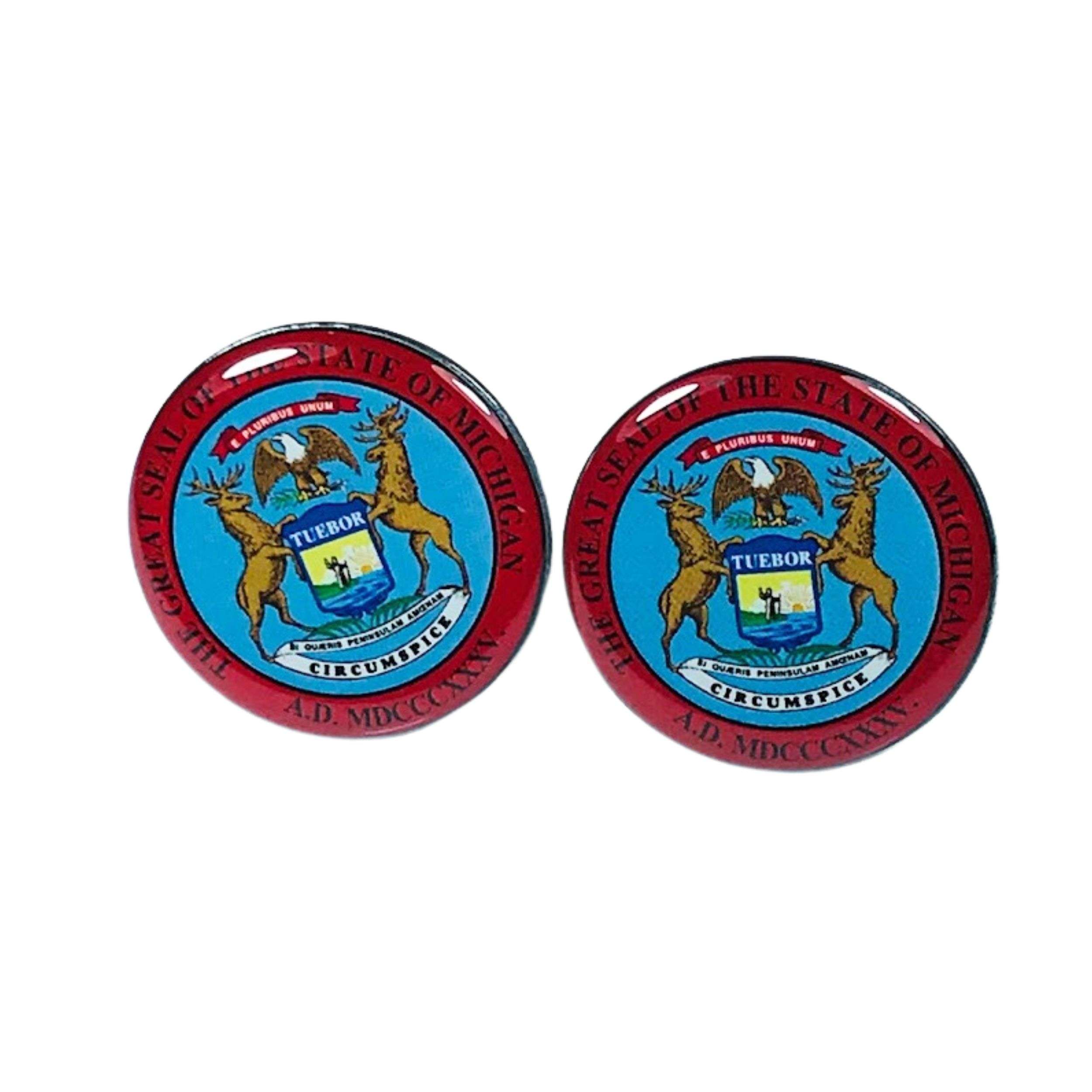 Cufflinks - Michigan State Shield - USA