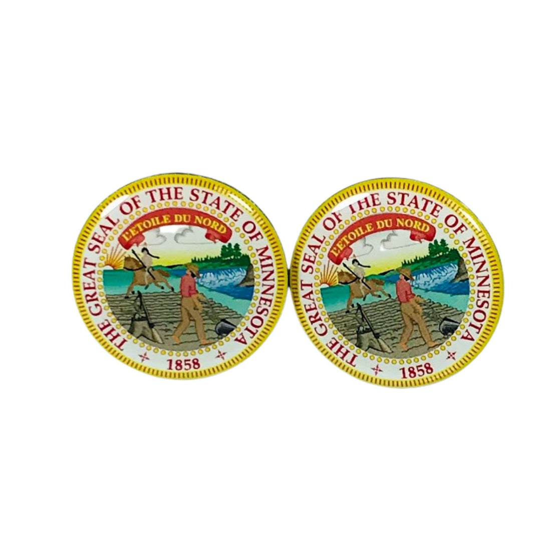 Manschettenknöpfe - Wappen  Bundesstaat Minnesota  - USA