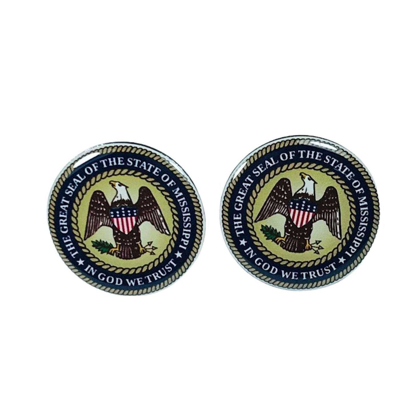 Cufflinks - Mississippi State Shield - USA