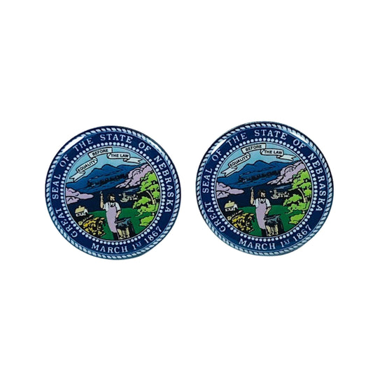 Cufflinks - Nebraska State Shield - USA