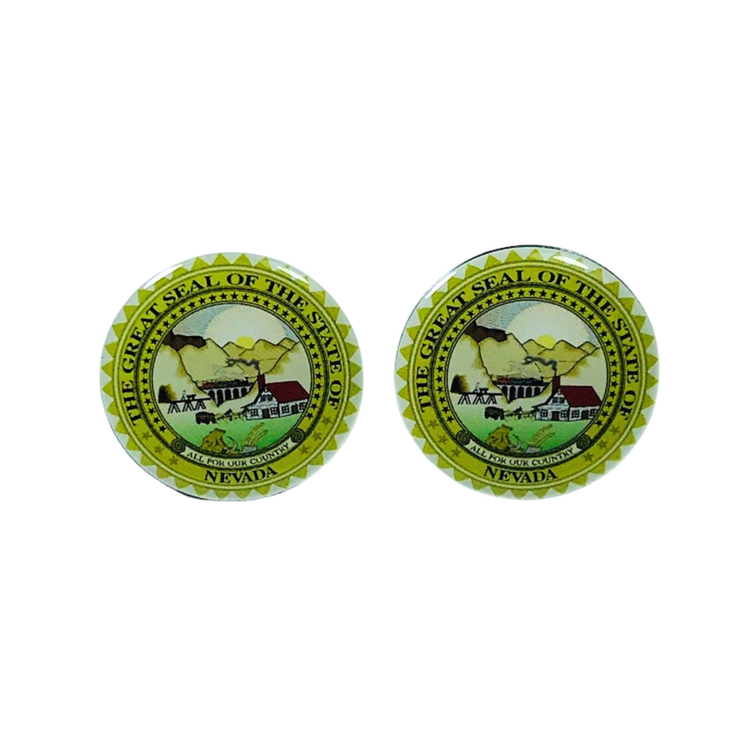 Cufflinks - Nevada State Coat of Arms - USA