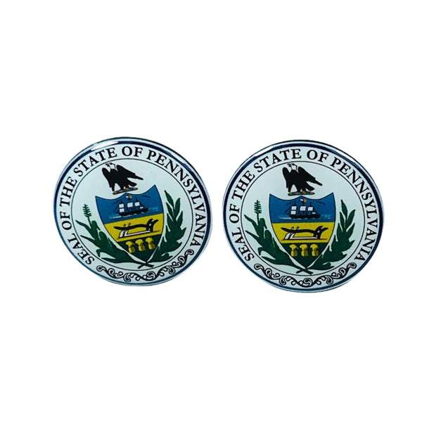 Manschettenknöpfe – Staatswappen von Pennsylvania – USA