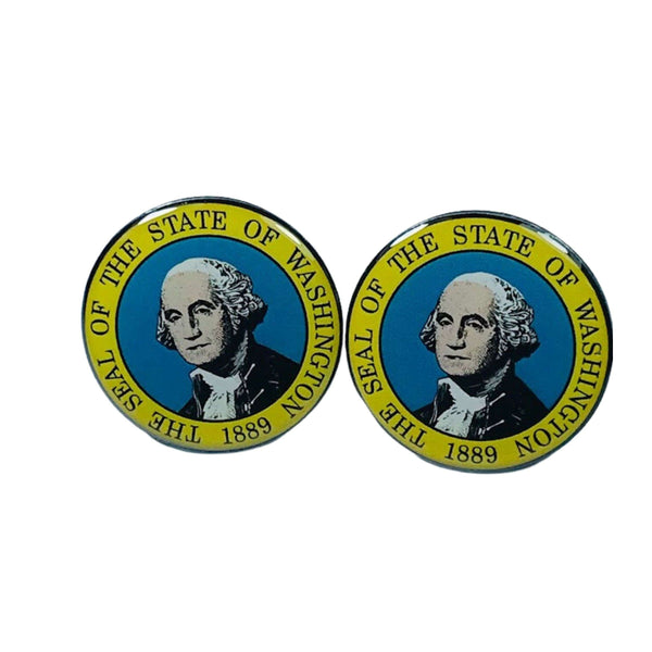 Manschettenknöpfe – Wappen des US-Bundesstaates Washington