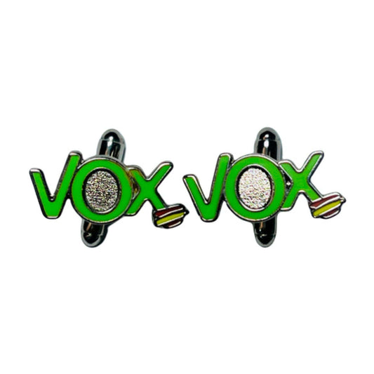 Vox Green Political Party Cufflinks with the Spanish Flag