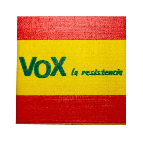 Iman de Madera - Vox La Resistencia Bandera de España