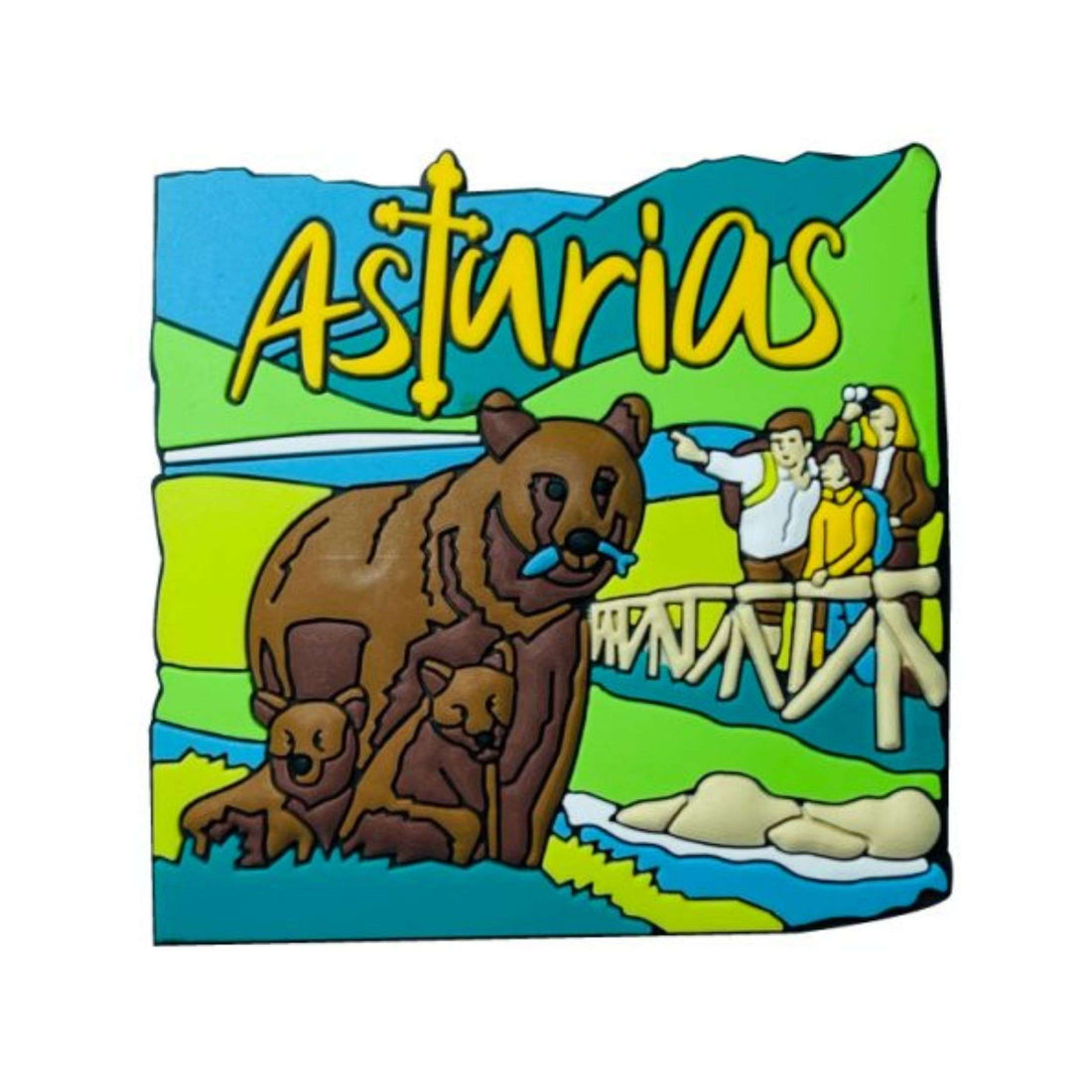 PVC-Magnet – Bärenfamilie Asturische Berge – M088